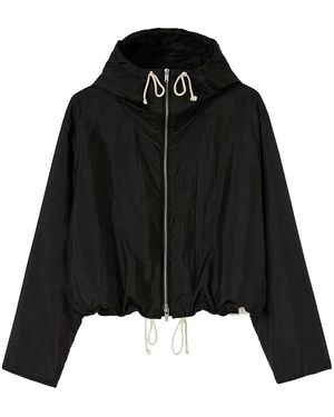 Jil Sander Giacca Con Cappuccio - Nero