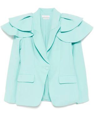 Saiid Kobeisy Ruffled Tailored Blazer - Blue