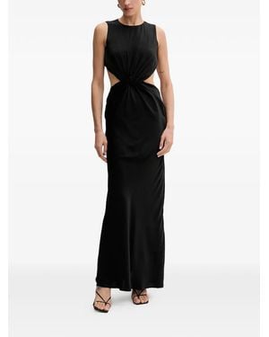 Bardot Cut-Out Maxi Dress - Black