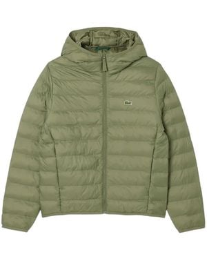 Lacoste Quilted Hooded Puffer Jacket - Green