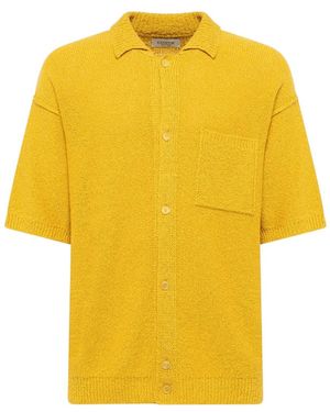 Laneus Knitted Boxy Shirt - Yellow