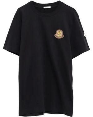 Moncler T-Shirt Con Applicazioni - Nero