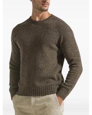 Seventy Ribbed-Knit Crew-Neck Jumper - Brown