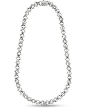 Emanuele Bicocchi Collier En Chaîne À Détail De Logo - Blanc