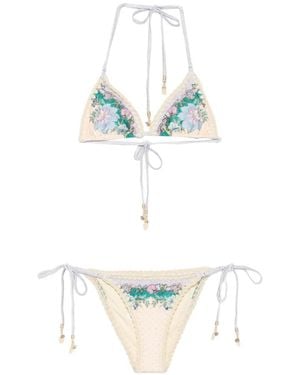 Zimmermann Floral Swimwear - White