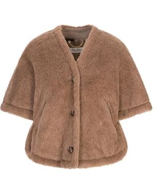 Max Mara Fiorire4 Short Sleeve Cape - Brown