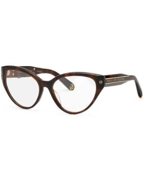 Philipp Plein Tortoiseshell-Effect Cat-Eye Glasses - Brown
