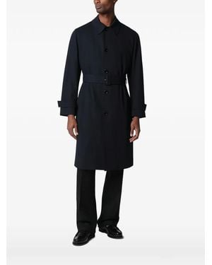 Lardini Belted Trench Coat - Blue