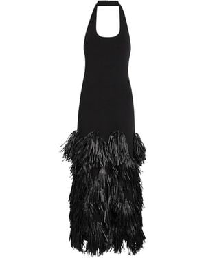 Aje. Elva Fringed-Detail Maxi Dress - Black