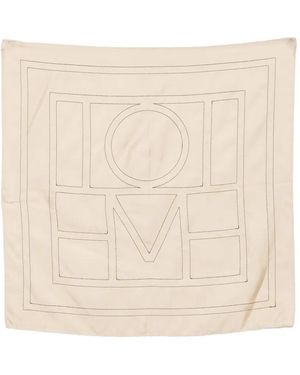 TOTEME Bufanda Con Logo Bordado - Neutro