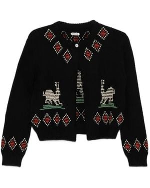 Bode Bunny Cardigan - Black