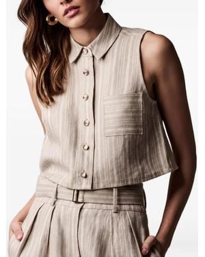Hevron Katja Striped Sleeveless Shirt - Natural