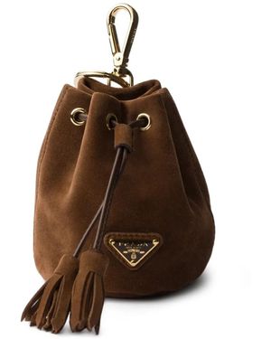 Prada Mini Schlüsselanhänger mit Quastenform - Braun
