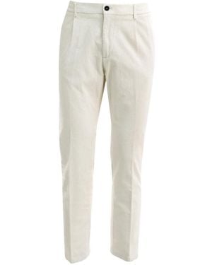 Cruna Pleated Corduroy Trousers - Natural