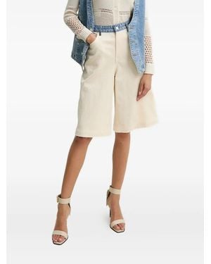 Moschino Waistband Knee-Length Shorts - White