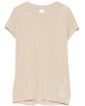 Eleventy Crew-Neck Short-Sleeves T-Shirt - Natural