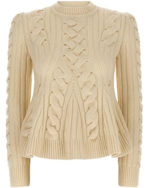 McQueen Cable-knit sweater - Neutro