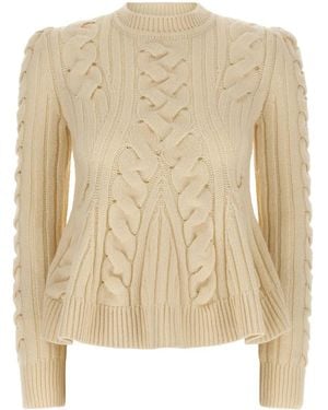 McQueen Pullover Mit Zopfmuster - Natur