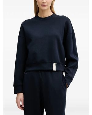 Benetton Sudadera Con Logo Bordado - Azul