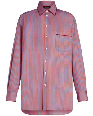 Etro ストライプ シャツ - パープル