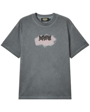 Mini Cream Graphic-Print T-Shirt - Gray