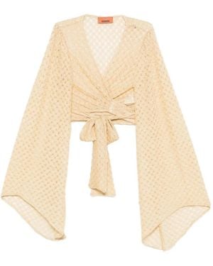 Missoni Tie-Front Crop Top - Natural