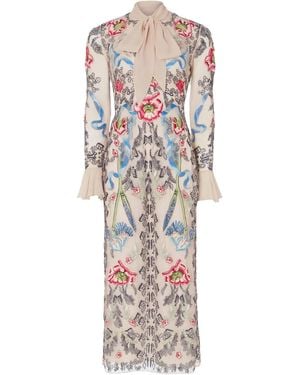 Temperley London Bilbao Tie Midi Dress - White