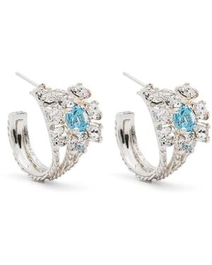 Wouters & Hendrix Crystals hoop earrings - Blanco