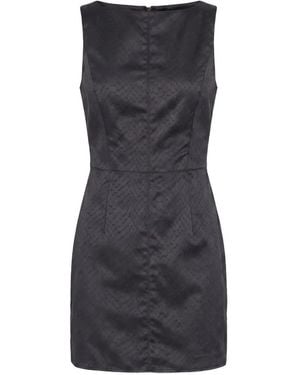 Elisabetta Franchi Taffeta Mini Dress With Fish Scale Pattern - Blue