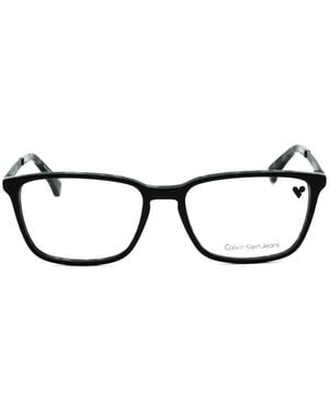 Calvin Klein Rectangle-Frame Glasses - Black