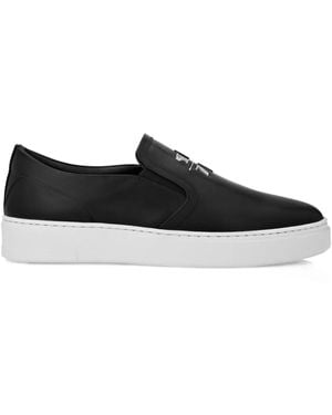 Philipp Plein Slip-On Leather Sneakers - Nero