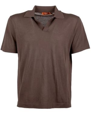 Cruna Levanti Collar T-Shirt - Brown