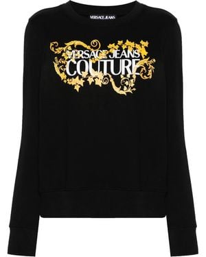 Versace Jeans Couture Barocco Logo-Print Sweatshirt - Black