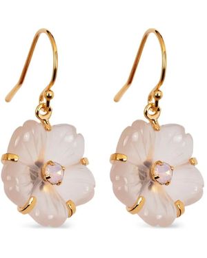Jennifer Behr Lyanna Floral Drop Earrings - White