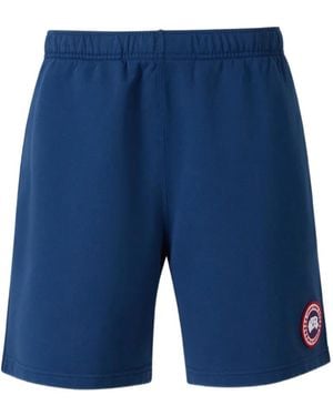 Canada Goose Elasticated-Waistband Logo Shorts - Blue