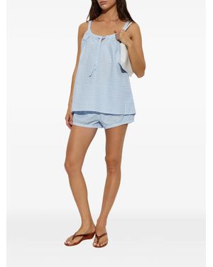 Posse Lila Gingham Shorts - Blue