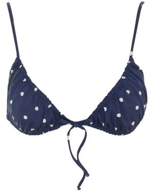 Mc2 Saint Barth Bikinioberteil Mit Polka Dots - Blau
