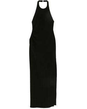 ELEH Halterneck Ruched Dress - Black