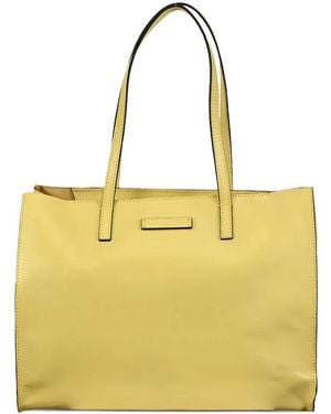 The Bridge Smooth Leather Tote Bag - Yellow