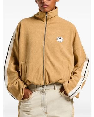 Palm Angels Palm Tree Chenille Track Jacket - Natural