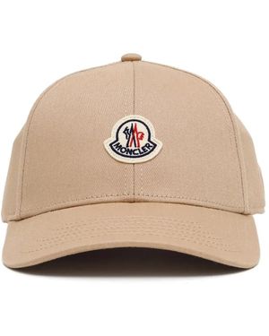 Moncler Baseballkappe Mit Logo-Patch - Natur