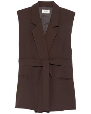 ViCOLO Tie-Fastening Waistcoat - Brown