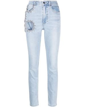 Area Crystal-Embellished Jeans - Blue