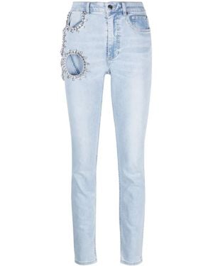 Area Crystal-Embellished Jeans - Blue