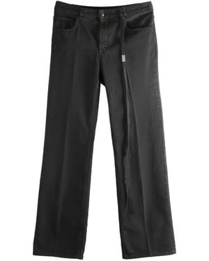 Ann Demeulemeester Pressed-Crease Straight-Leg Jeans - Black