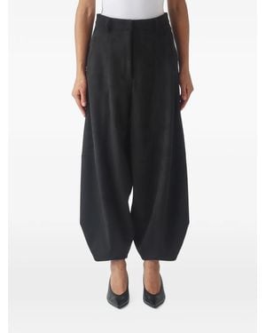 MEIMEIJ Panelled Wide-Leg Trousers - Black