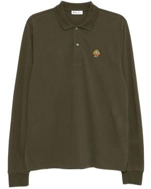 Bally Embroidered-Logo Cotton Polo Shirt - Green