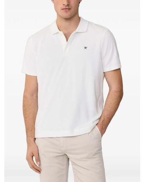 Hackett Towelling Short-Sleeve Polo Shirt - White