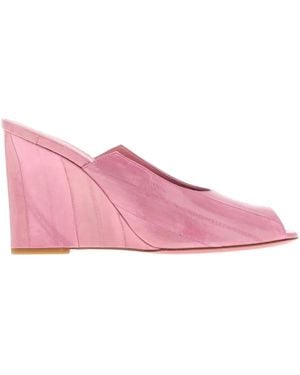Fendi 90 Mm Leren Sandalen Met Open Neus - Roze