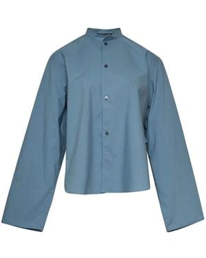 Sofie D'Hoore Blouse Met Opstaande Kraag En Lange Mouwen - Blauw